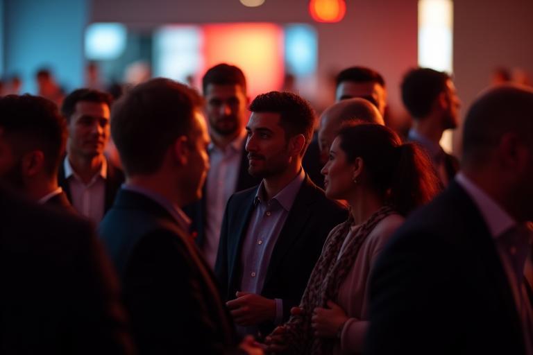 Example event photo from portfolio: networking at a business event