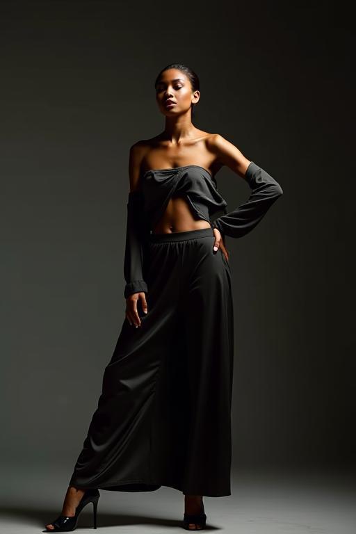 Example fashion photograph from portfolio: model in striking pose